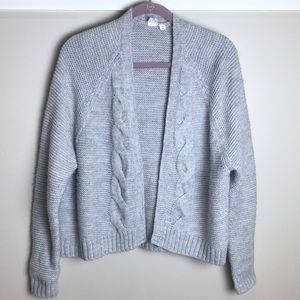 Grey GAP cable knit cardigan